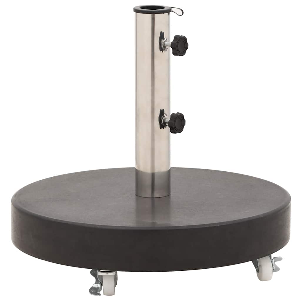 vidaXL Base de Sombrilla Redonda de Granito 30kg Sostener el Parasol Color Negro,  Gris,