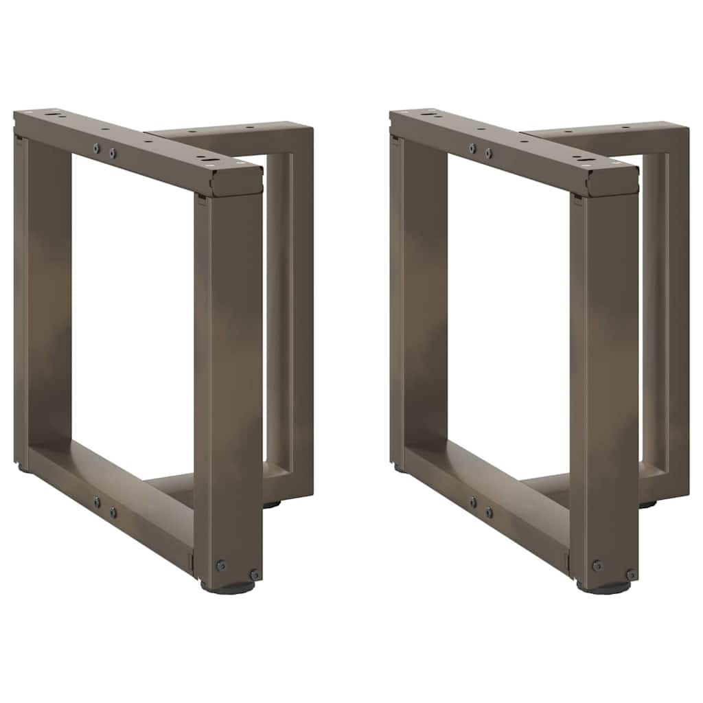 vidaXL Patas para mesa de centro en forma de T (2 unidades) 50 x 25 x (42-43) cm, acero