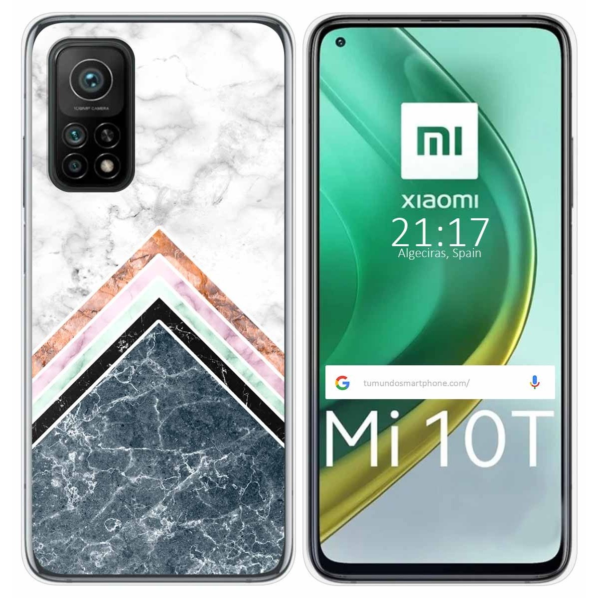 Tumundosmartphone Funda Gel Tpu para Xiaomi Mi 10T / 10T Pro diseño Mármol 05 Dibujos