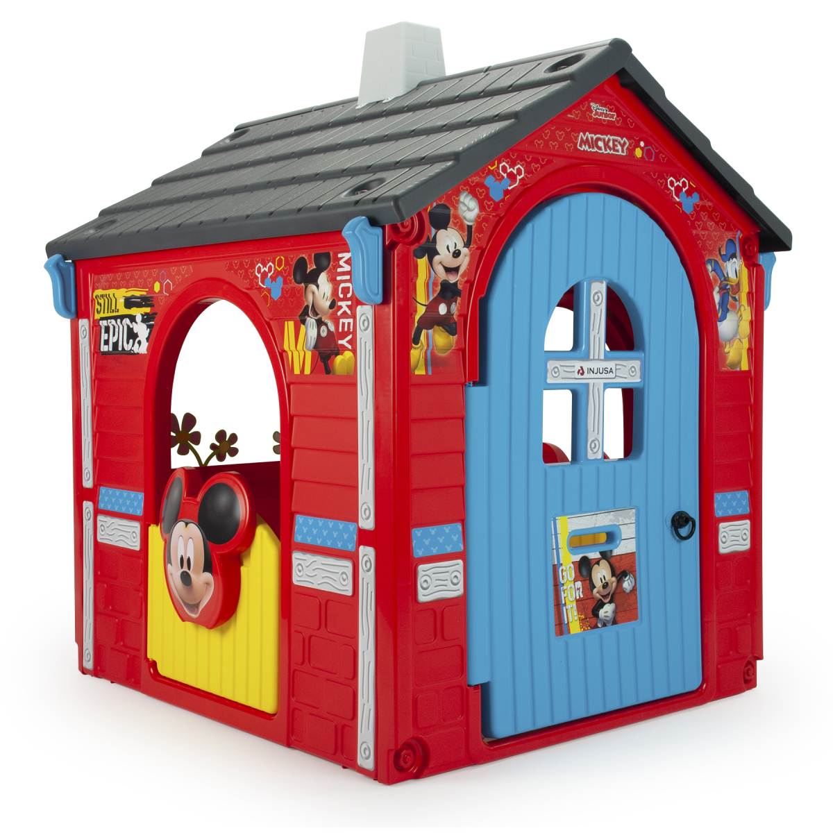 Injusa Casa de Juguete Country House para Niños de 3 a 6 Años con 3 Puertas de Acceso y 1 Ventana | Licencia Oficial |  Tamaño Grande