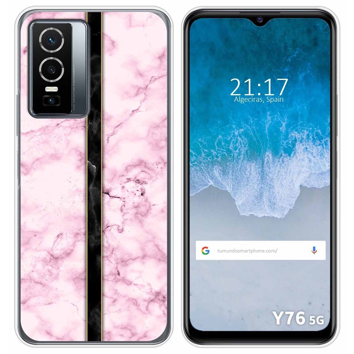 Funda Silicona para Vivo Y76 5G diseño Mármol 04 Dibujos