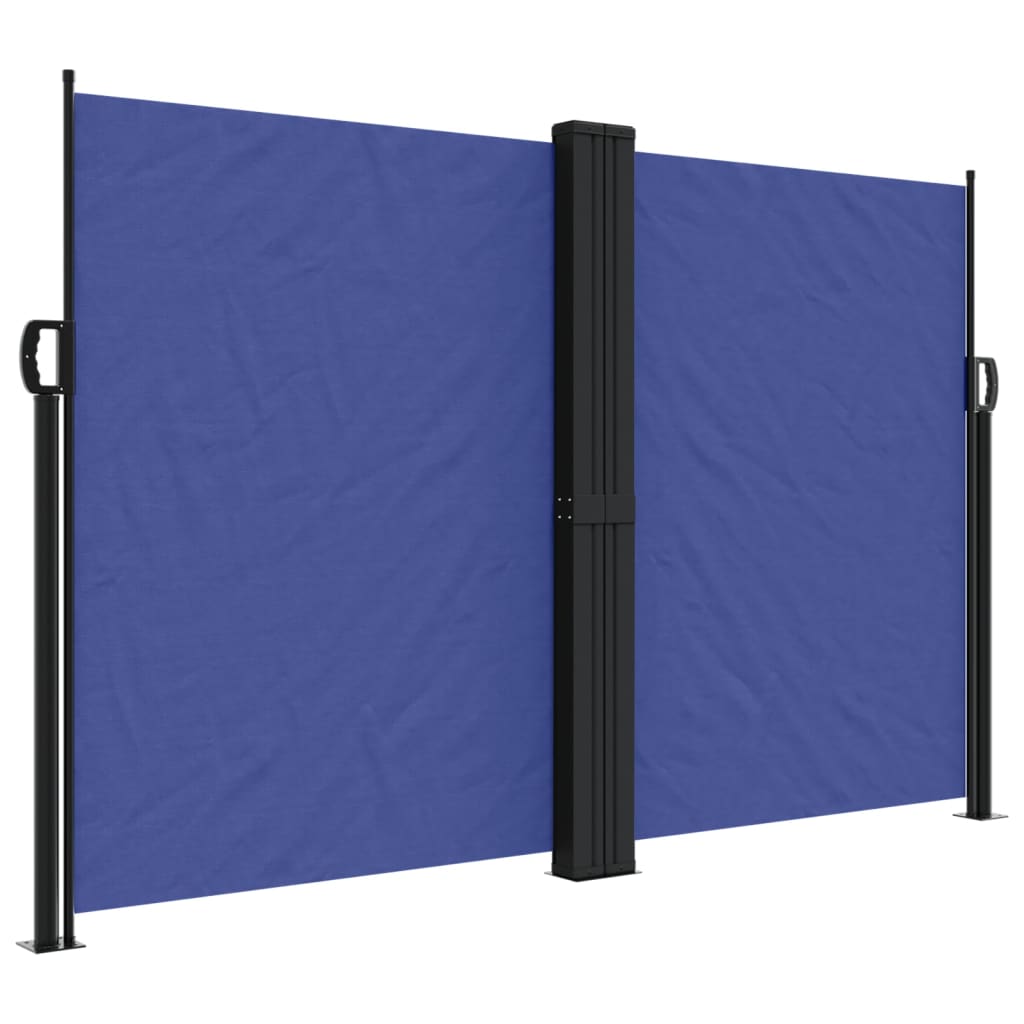 vidaXL Toldo lateral retráctil 160x1200 cm Color Negro, Crema, Azul