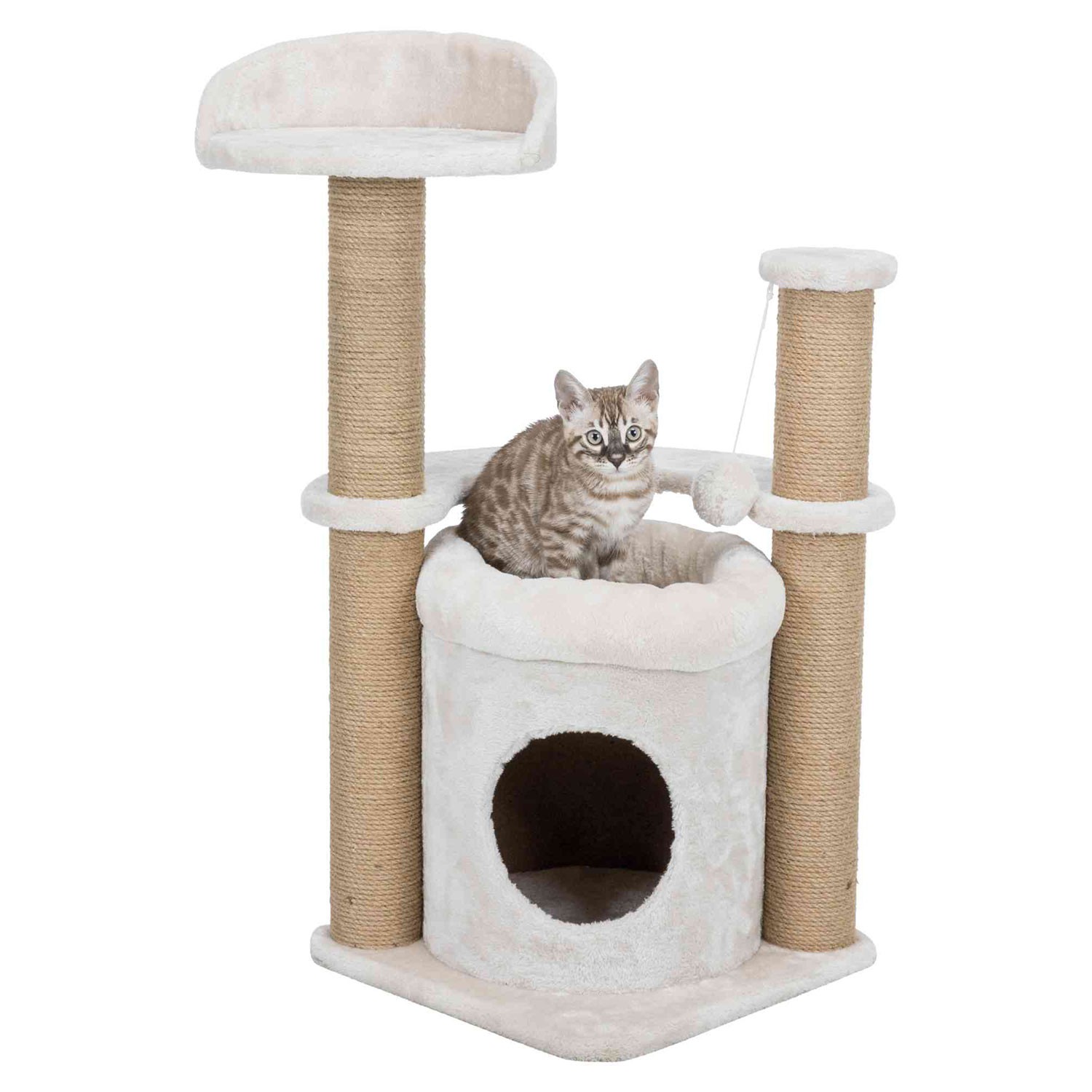 Trixie Rascador Nayra para Gatos con Forro de Felpa y Postes de Yute