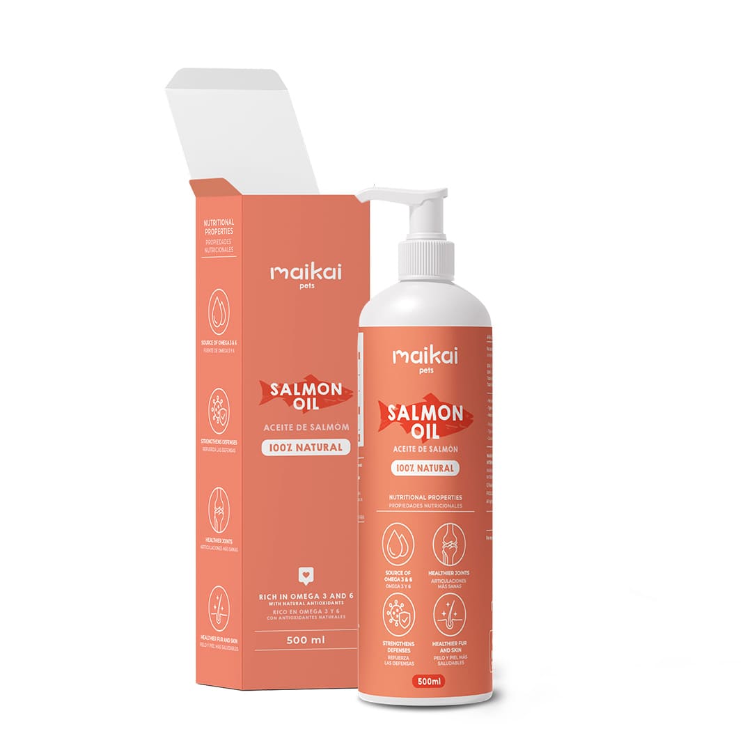 MAIKAI PETS - Aceite de Salmón para Perros y Gatos (500 ml)  - Nutrición Saludable