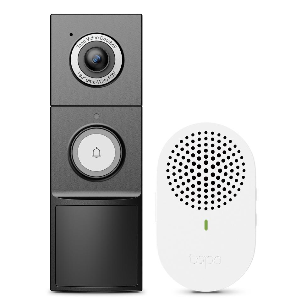 Tapo Cámara de seguridad para exteriores D235, 2K 5MP, alerta de movimiento, para vigilancia y monitoreo de entradas, cableada o alimentada por batería, Wi-Fi, resistente al agua IP66, almacenamiento