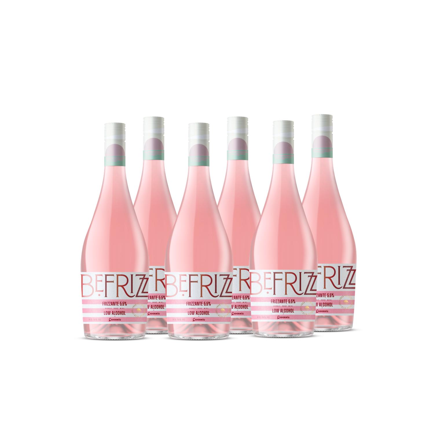 Codorniu - Codorniu BeFrizz Rosado - Vino Frizzante Bajo en Alcohol - Caja 6 botellas 75cl