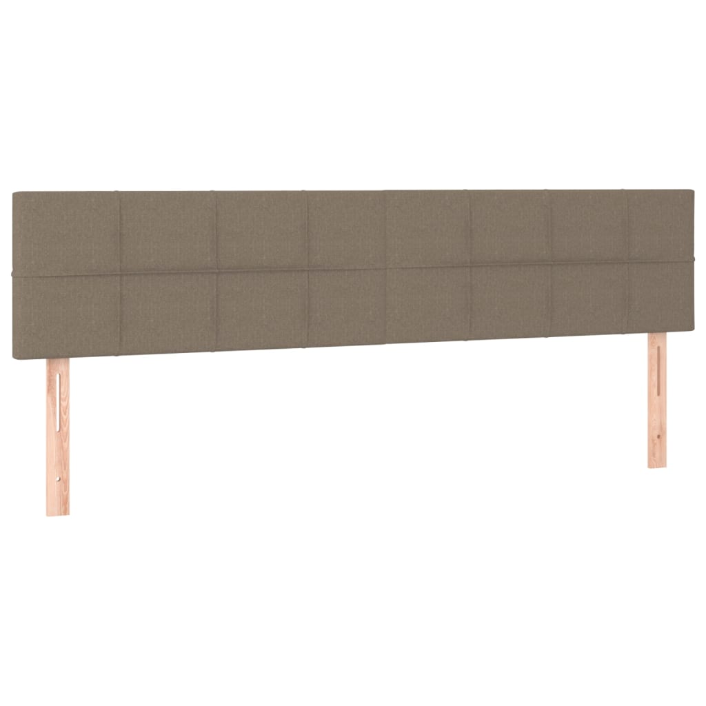 vidaXL Cabeceros tela gris taupe 200x5x78/88 cm