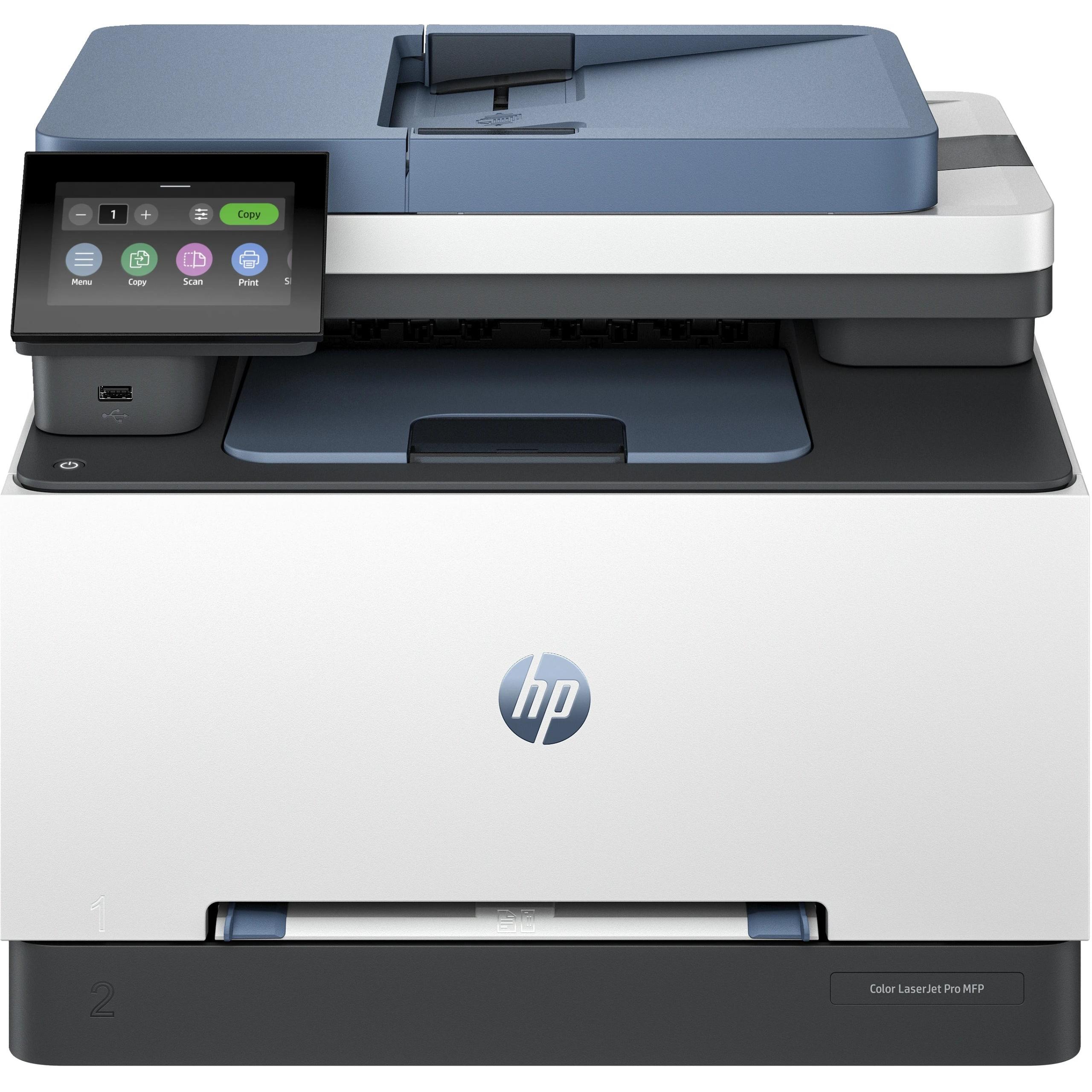 Impresora Láser A4, A5, A6, B5, B6, DL (tamaño máximo A4) Wifi HP 499Q8F#B19  | 25 ppm (A4, color y negro), 600 x 600 DPI, Blue, Grey, White