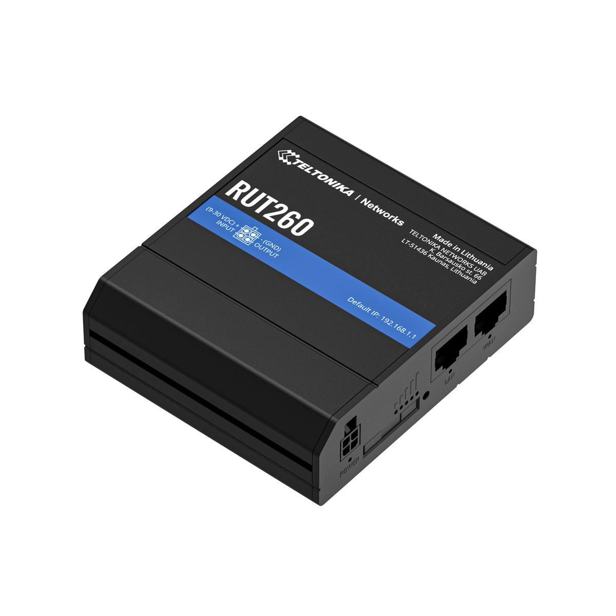 Teltonika rut260 industrial router LTE cat.6, 2x Lan 100 MB/s WiFi 2.4GHz, rut260 000000