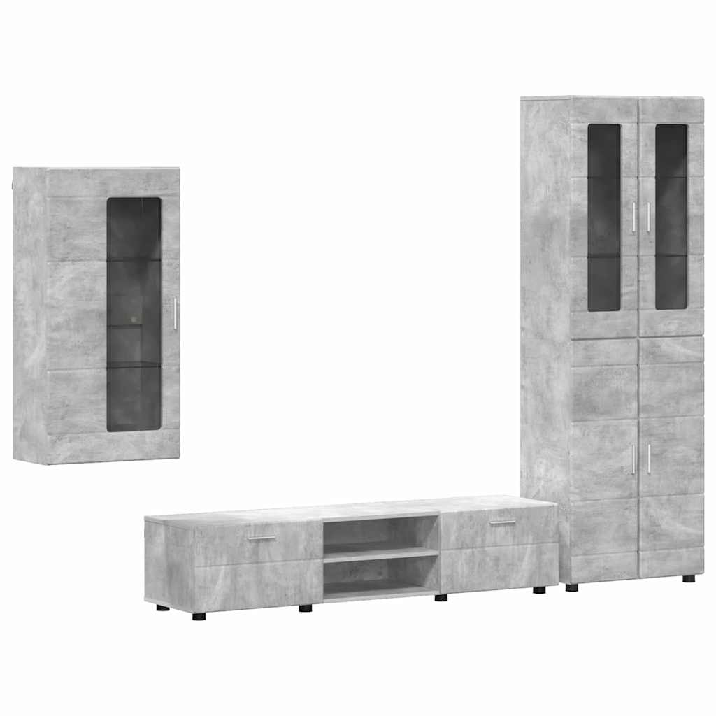 vidaXL Conjunto de mueble de TV con cajón FLORIN Madera de ingeniería