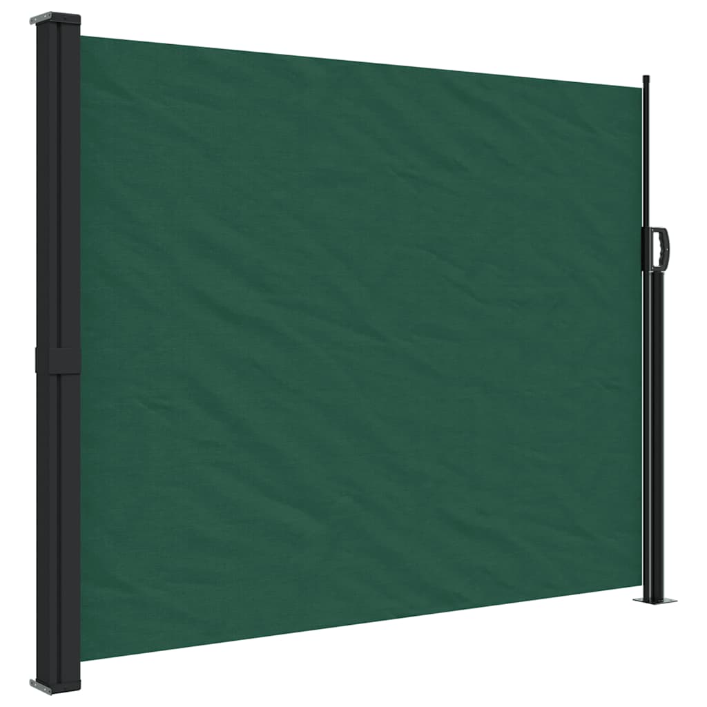 vidaXL Toldo lateral retráctil verde oscuro 160x600 cm
