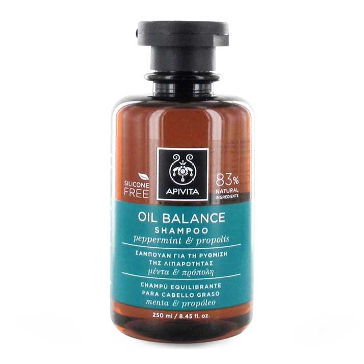 Apivita Champu Equilibrante Para Cabello Graso Menta Y Propoleo 250 Ml