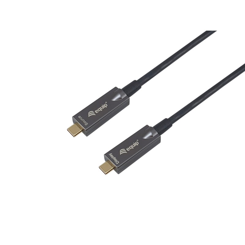 Equip - 119462 Cable óptico activo USB-C a C, M/M, 10m, PD 60W, 4K/60Hz, 10Gbps, Vídeo+Datos+PD 119462