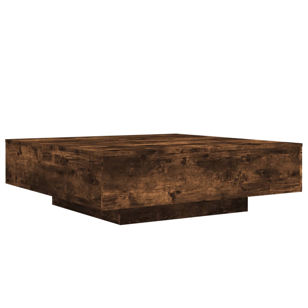 vidaXL Mesa de centro madera de ingeniería roble ahumado 100x100x31 cm