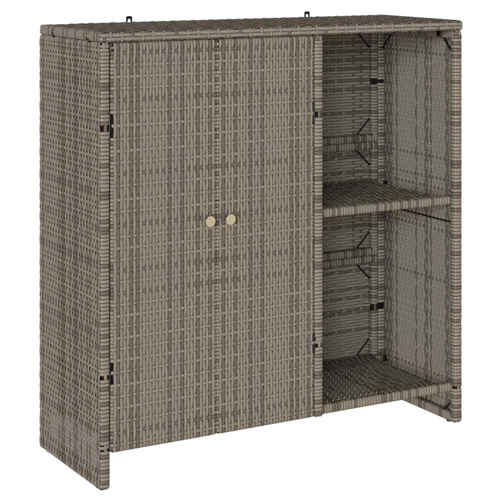 vidaXL Armario de almacenamiento Ratán 100 x 36 x 102 cm Multicolor