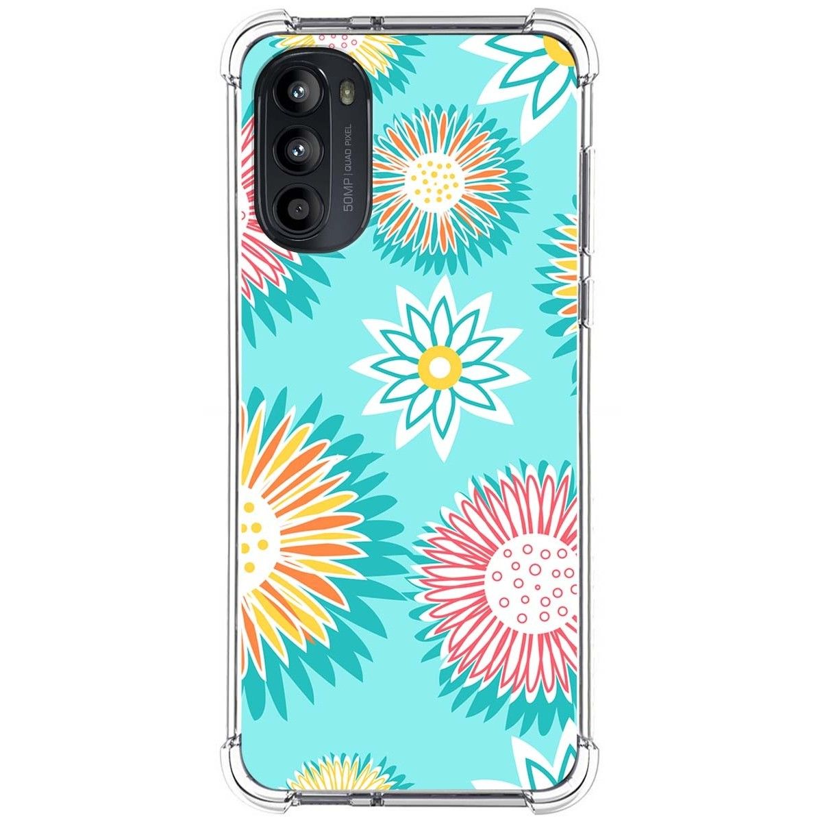 Funda Silicona Antigolpes para Motorola Moto G52 4G diseño Flores 05 Dibujos