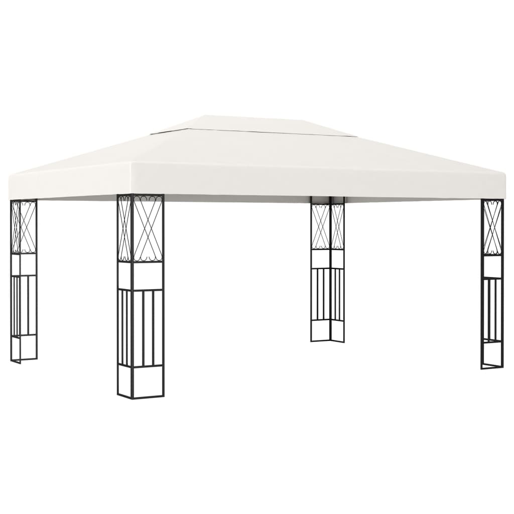 vidaXL Cenador de Tela Taupé 3x4 m Pérgola Jardín Patio Toldo Tienda Color Taupé,  Crema,  Antracita y mas