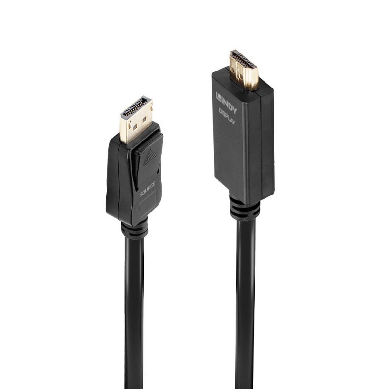 Lindy - 36922 adaptador de cable de vídeo 2 m DisplayPort HDMI tipo A (Estándar) Negro 36922