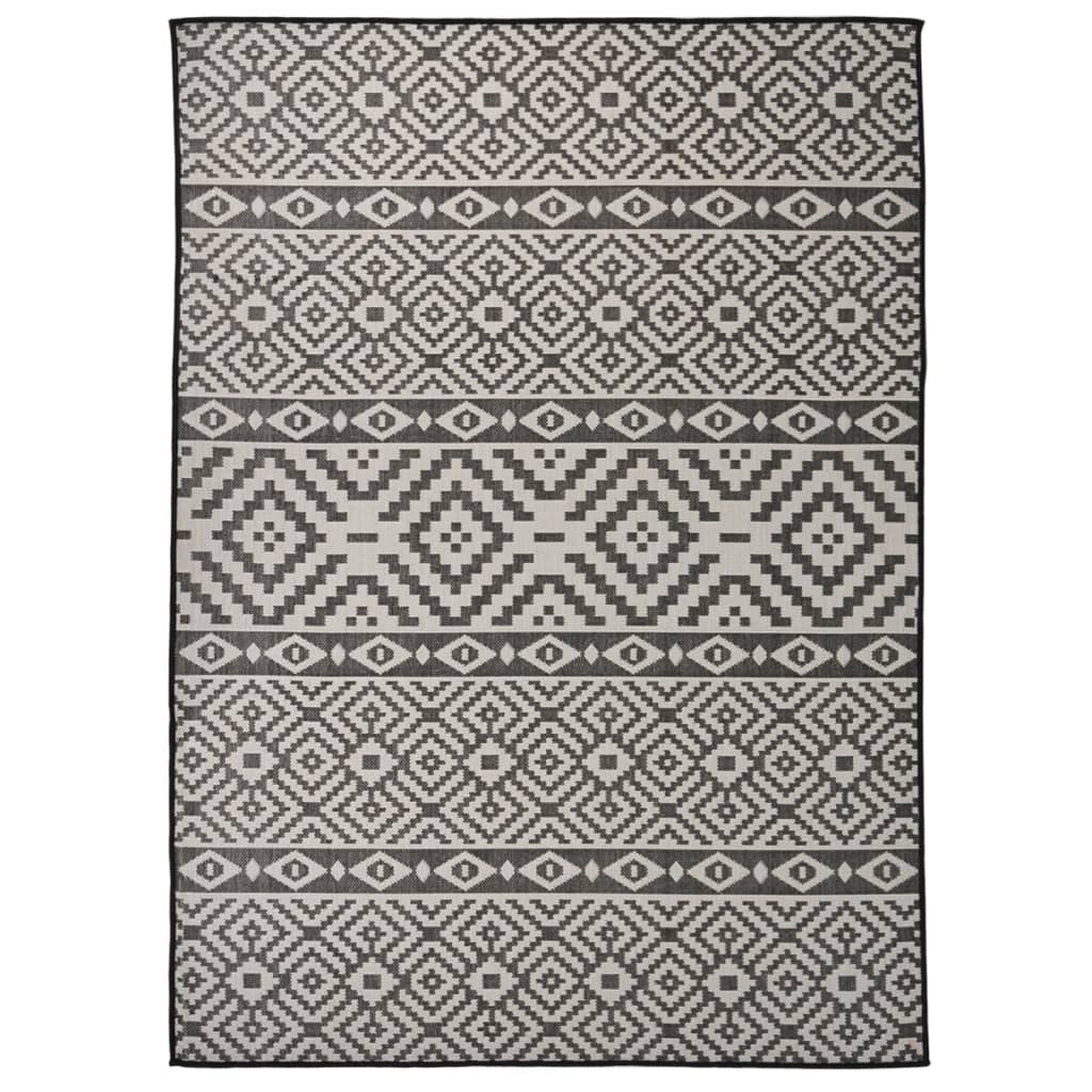 Vidaxl Alfombra de Exterior de Tejido Plano 200x280 Cm - Color Gris, Taupé, Marrón