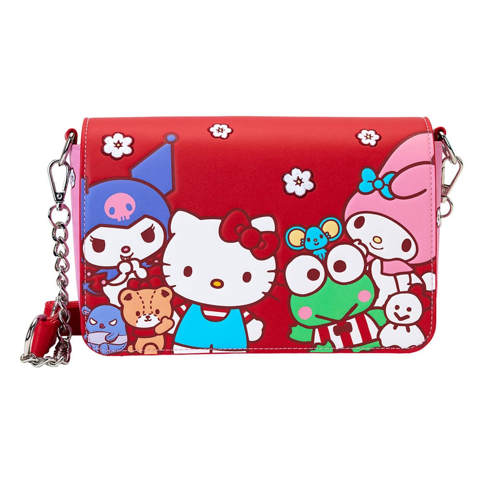Loungefly Sanrio Hello Kitty & Friends - Bolso cruzado con bloques de color, multicolor