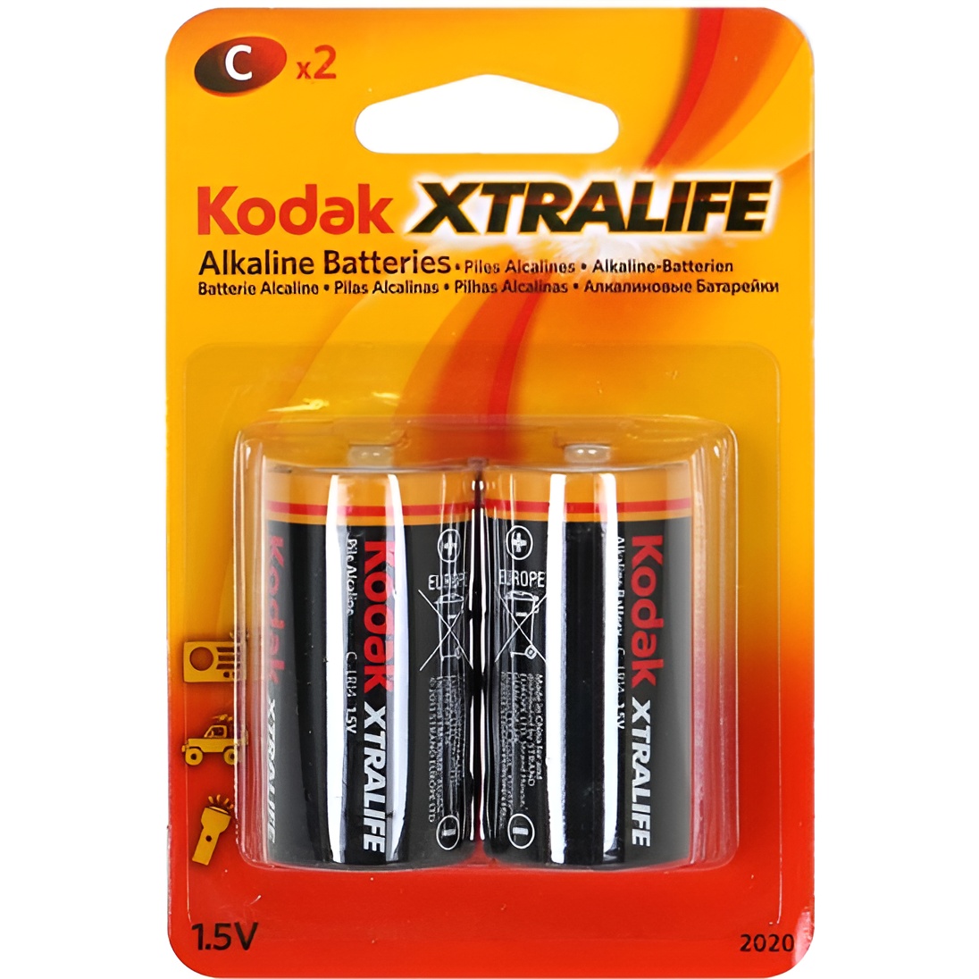 Pila kodak alcalina xtralife c lr14 blister*2