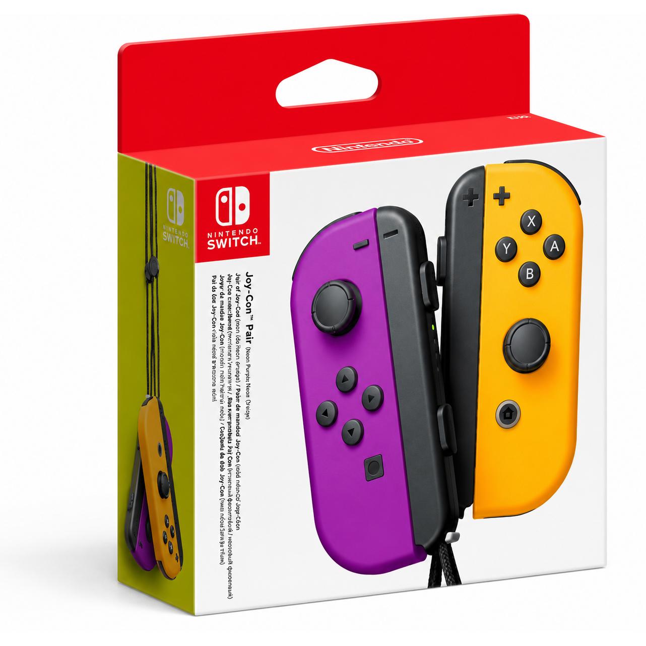 Mandos Joy-Con Inalámbricos para Nintendo Switch | Bluetooth, Vibración HD, Sensor de Movimiento y NFC | Color morado/naranja