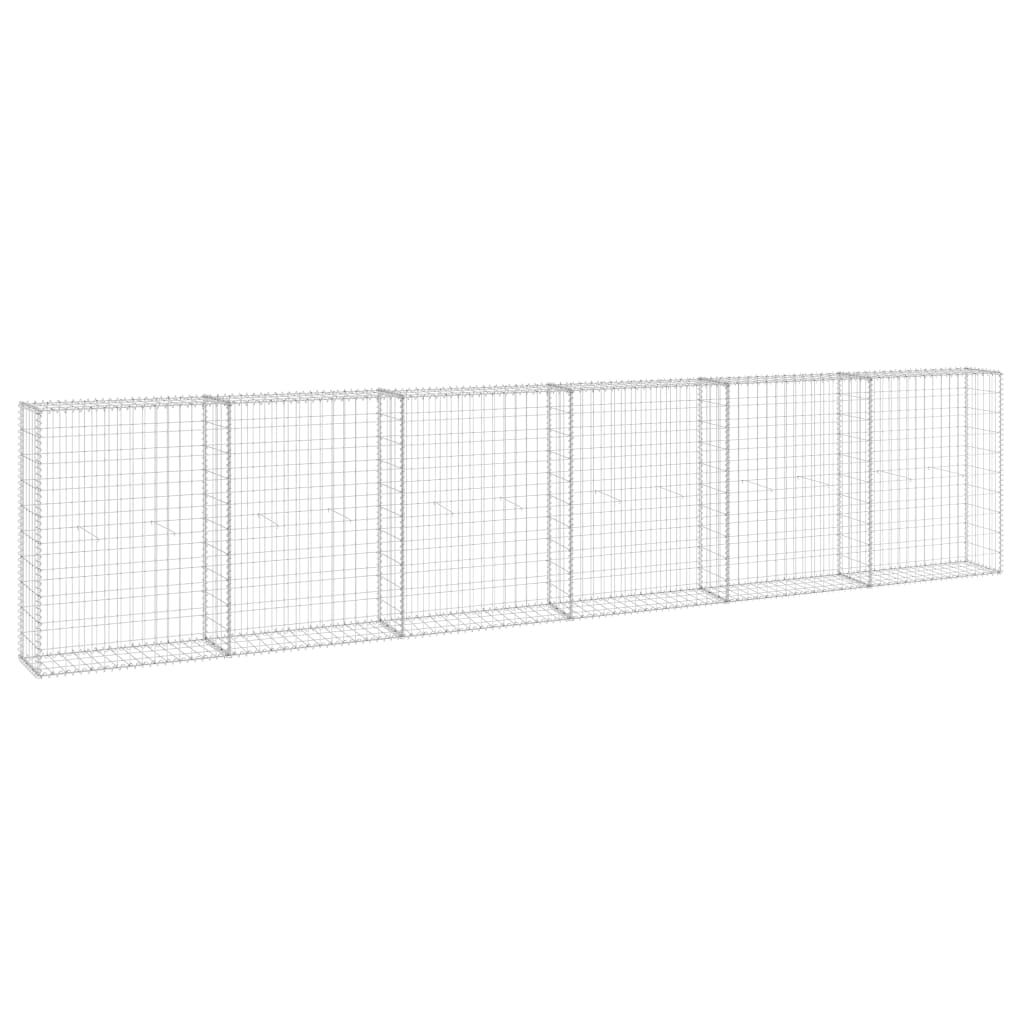 Muro de Gaviones Vidaxl con Cubiertas de Acero Galvanizado