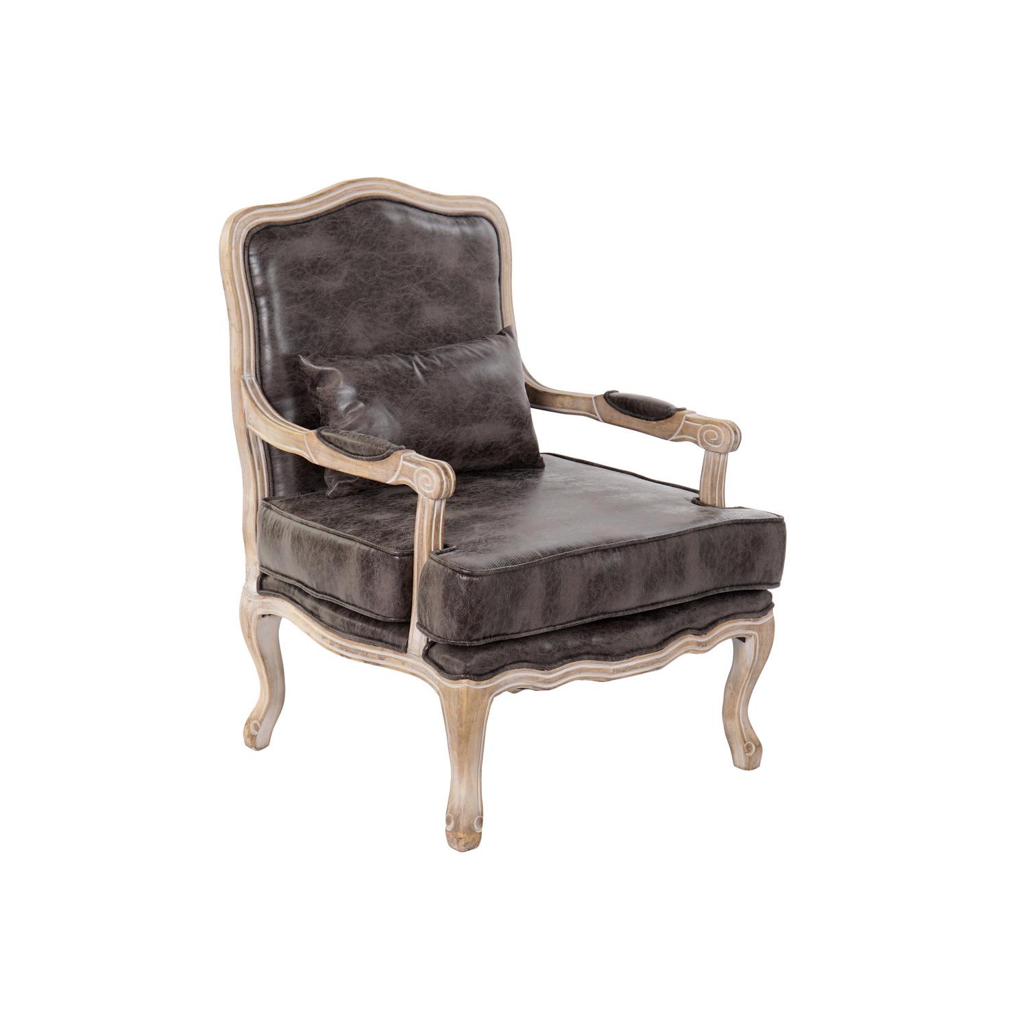 SILLON PU RUBBERWOOD 70X66X94 DESGASTADO MARRON FIJALO MB162703