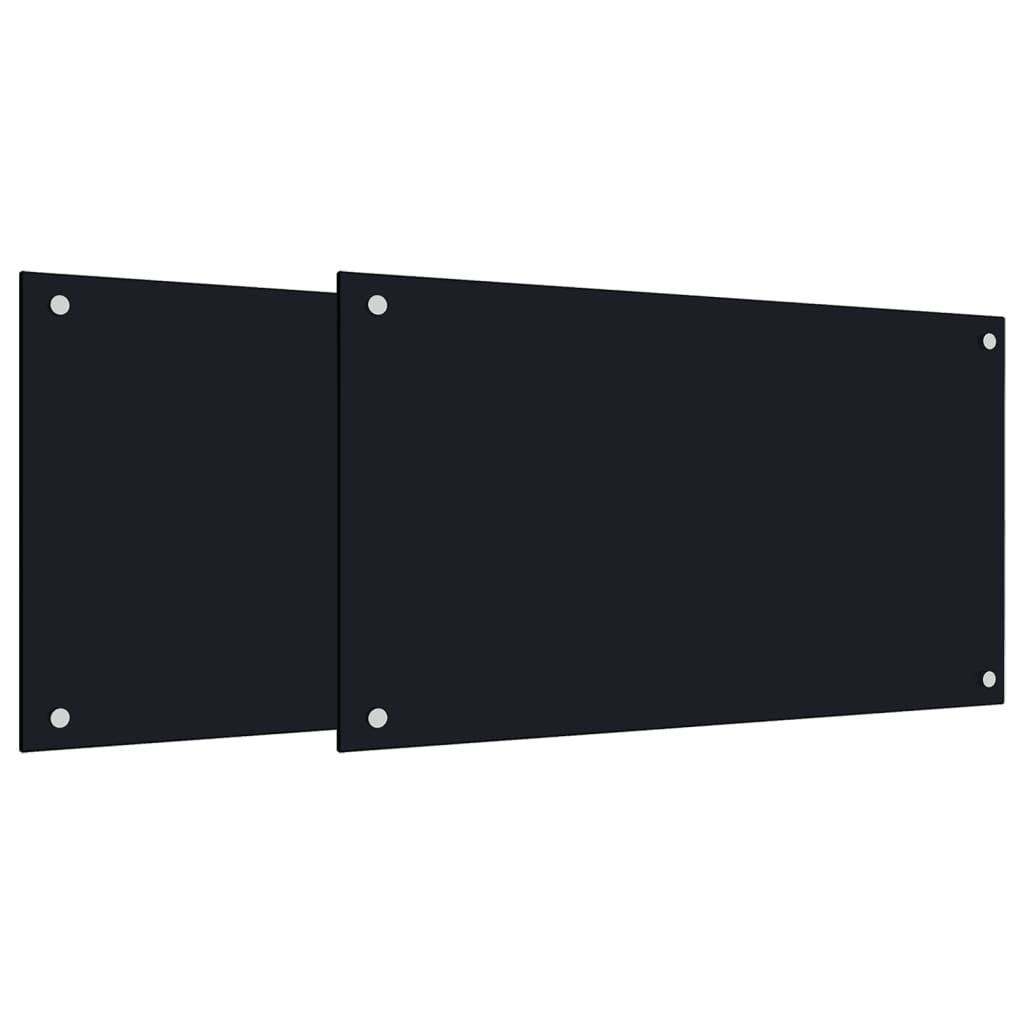vidaXL Salpicaderos de cocina 2 uds vidrio templado 70x50 cm salpicadero Color Transparente,  Blanco,  Negro y mas