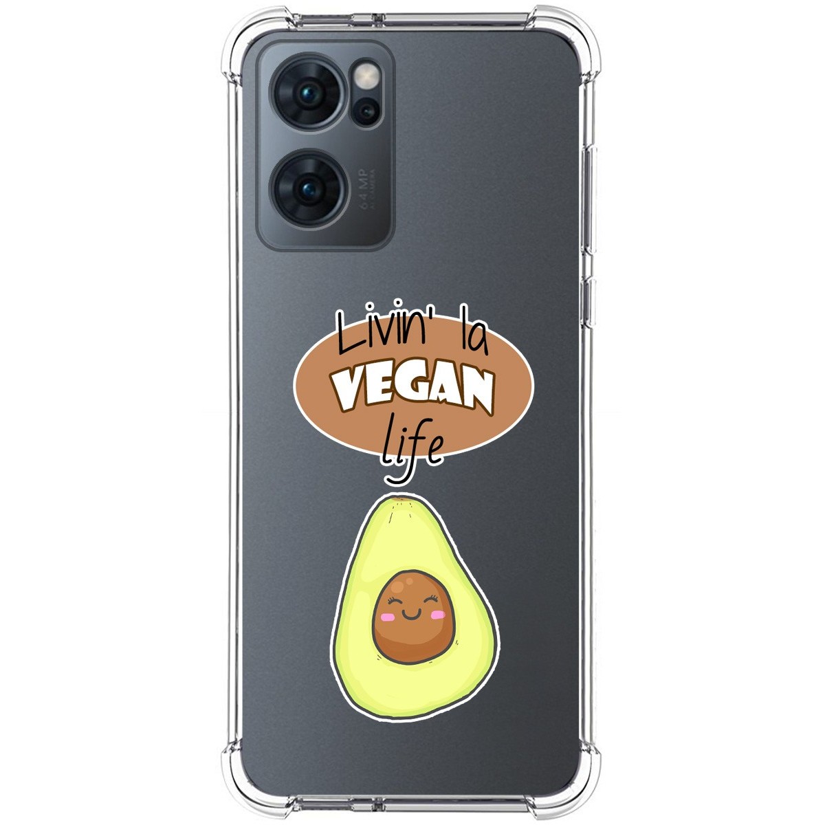 Funda Silicona Antigolpes para Oppo Reno 7 5G diseño Vegan Life Dibujos