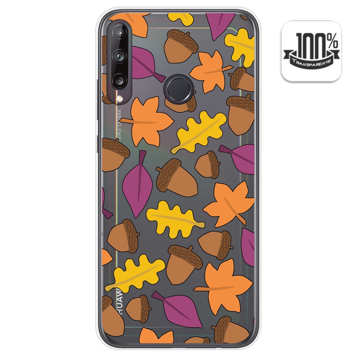 Tumundosmartphone Funda Gel Transparente para Huawei P40 Lite E diseño Otoño Dibujos