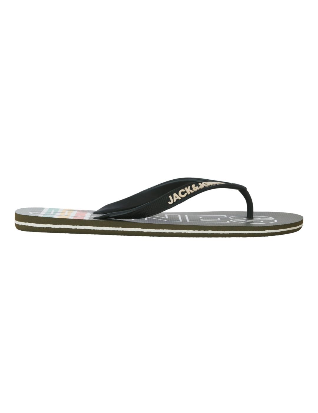 Chanclas de dedo Jack&Jones Palm verde para hombre