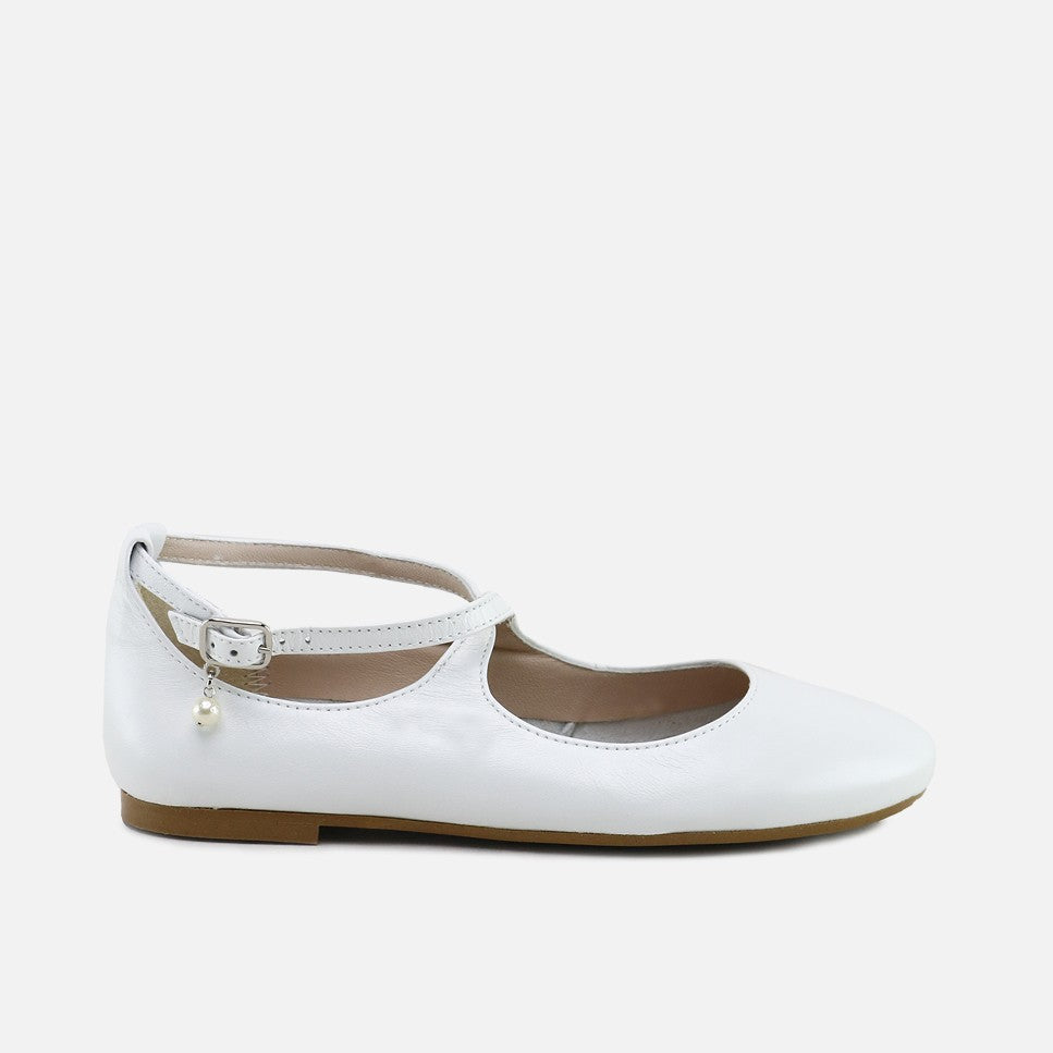Merceditas Cruzadas Perla Blanco Papanatas | Eli 1957