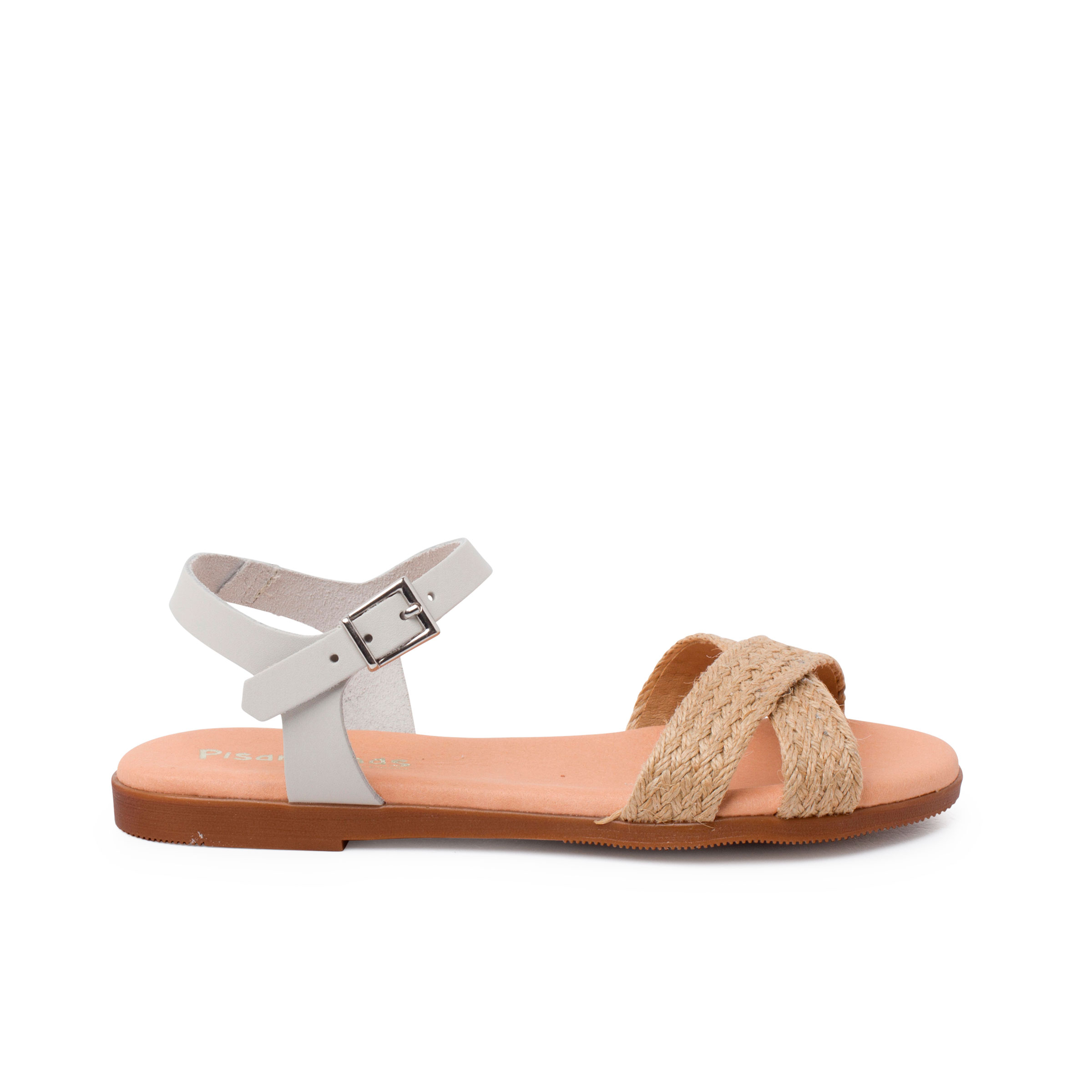 Pisamonas Sandalias Hebilla Pala Cruzada Yute