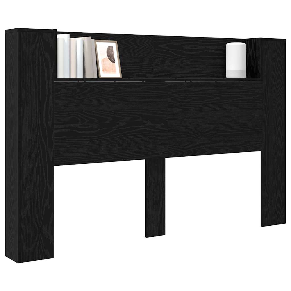 vidaXL Cabecero Roble Negro 160 x 17 x 104,5 cm Madera de ingeniería