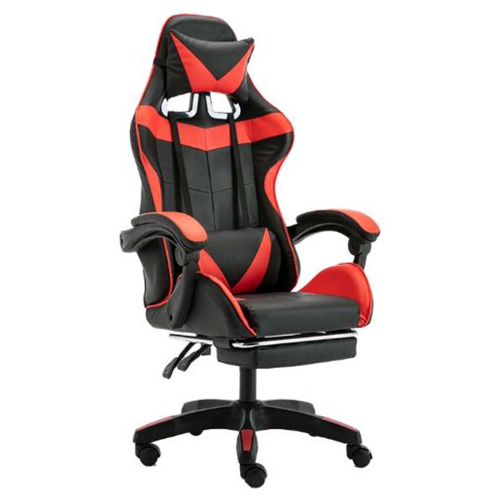 Silla de gaming CON repozapiel Oficina Soporte Lumbar Giratoria Escritorio Sillon Ruedas Despacho casa sillas profesional LOL ordenador WCG CON Reposapiés