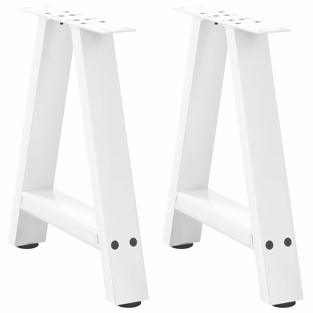 vidaXL Patas para mesa de centro en forma de A (2 unidades) 50 x (42-43) cm, acero