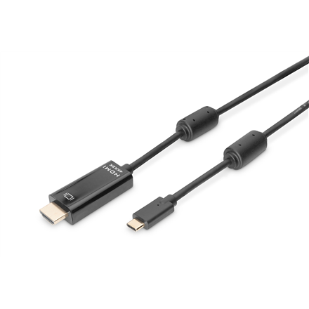 Digitus | Macho | HDMI Tipo A de 19 pines | Macho | USB-C de 24 pines | 2 m