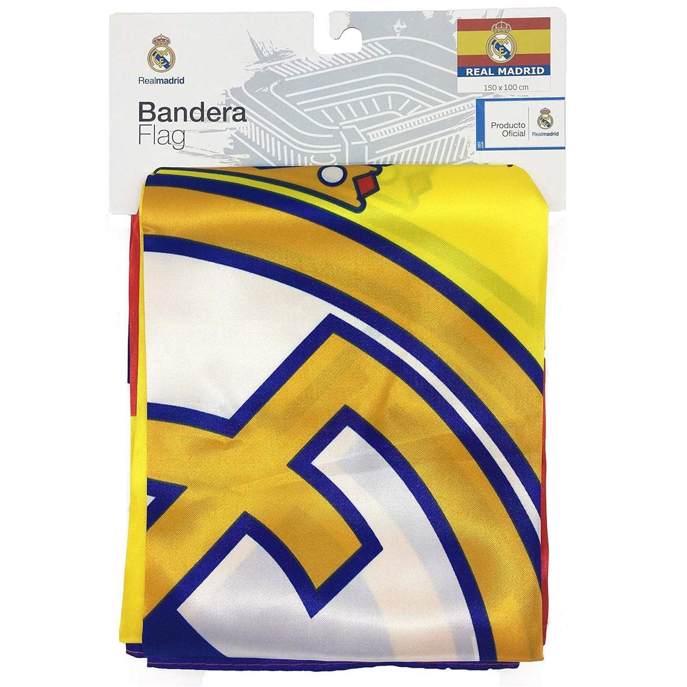 Bandera Grande con el Escudo del Real Madrid C.F. 150x100 : :  Deportes y aire libre