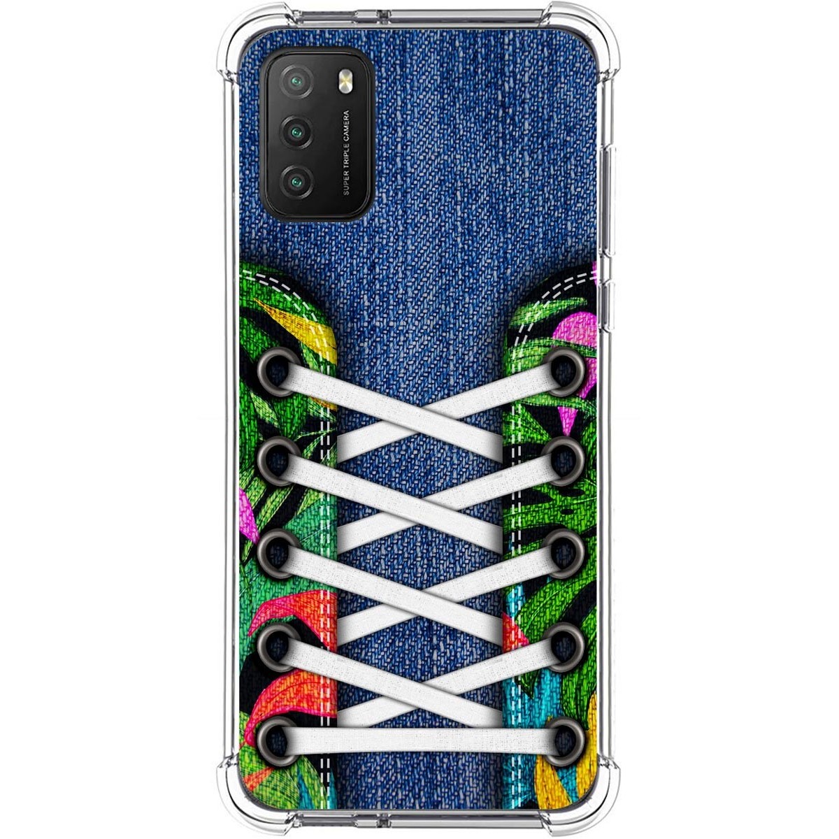 Tumundosmartphone Funda Silicona Antigolpes para Xiaomi POCO M3 / Redmi 9T diseño Zapatillas 13 Dibujos