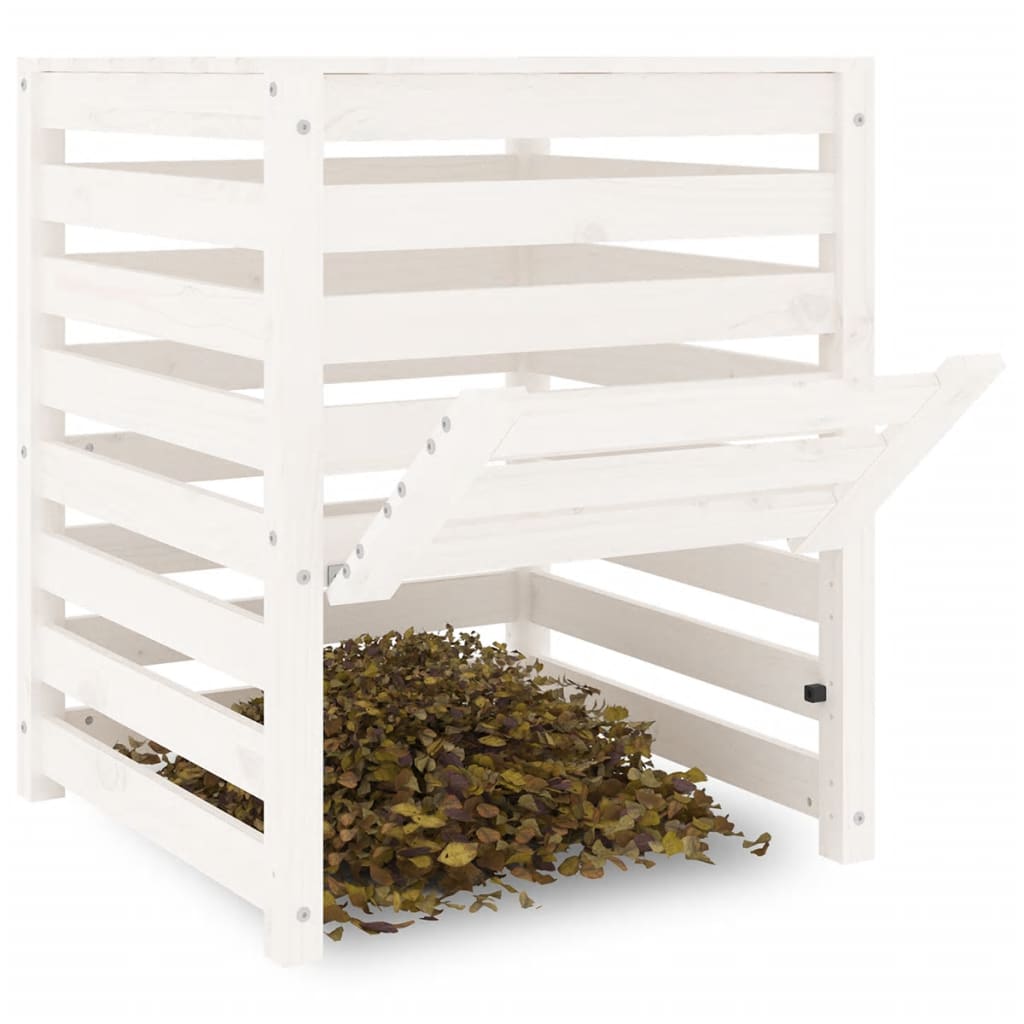 vidaXL Compostador de 63,5x63,5x77,5 cm compostadora Color Pino natural,  Pino blanco,  Pino gris y mas