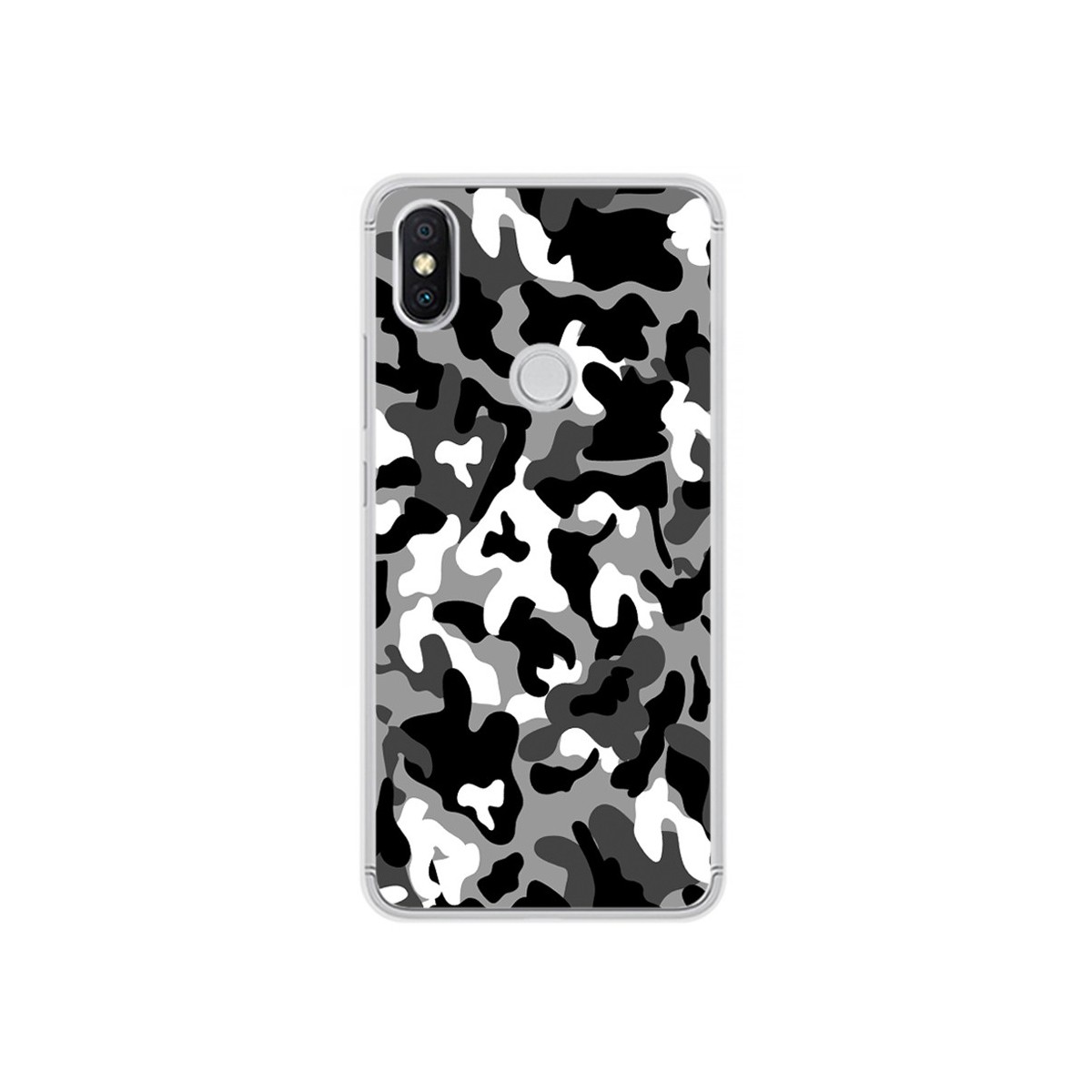 Tumundosmartphone Funda Gel Tpu para Xiaomi Redmi S2 Diseño Snow Camuflaje Dibujos