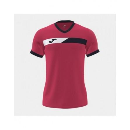 Joma Court Short Sleeve T-Shirt Crimson Navy White Crimson