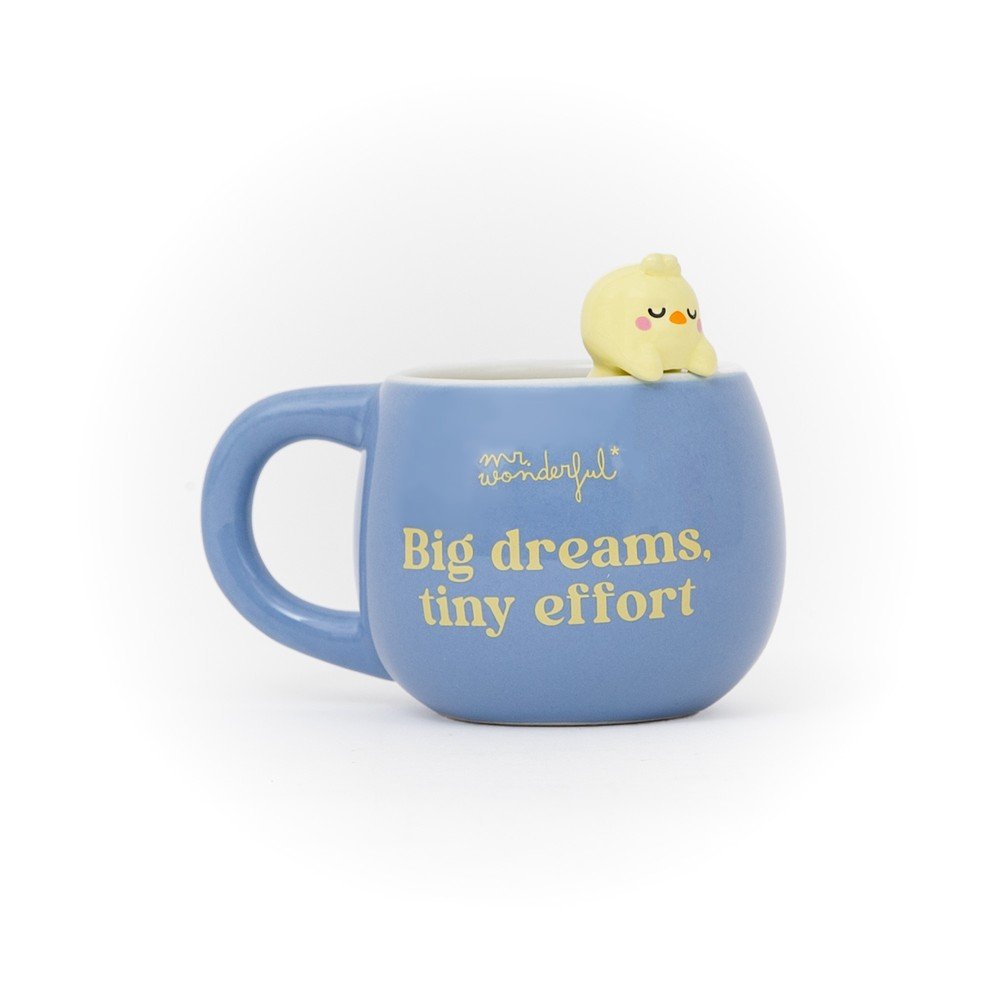 MR TAZA 3D LAZY POLLITO - BIG DREAMS  TINY EFFORT WONDER WORLD 13x8x8 Cms.