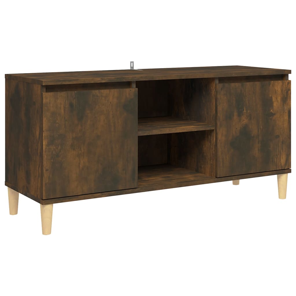 vidaXL Mueble de TV patas madera maciza 103,5x35x50cm, Mueble de Salon, Mueble TV, Mueble TV salon, Mesa de TV, Mueble tele