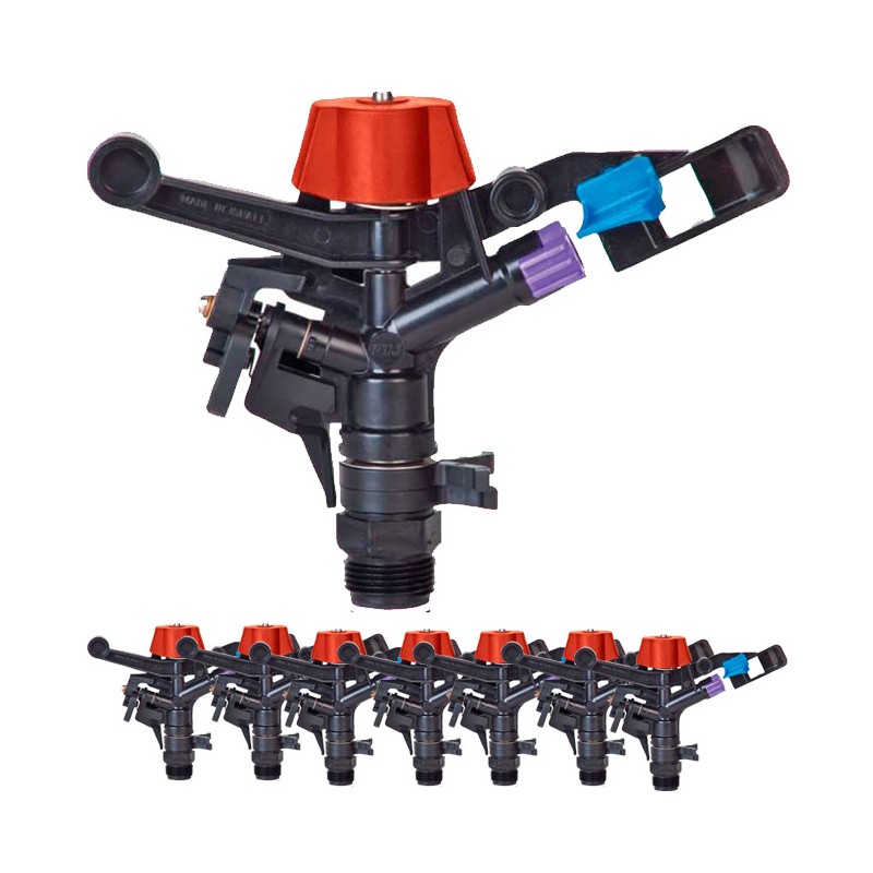 SUINGA Pack 25 Aspersor de riego Agricola 3/4'' | Aspersor Antiheladas | Aspersores cesped 13 a 18 m | Aspersor jardin Ajustable 0-360º