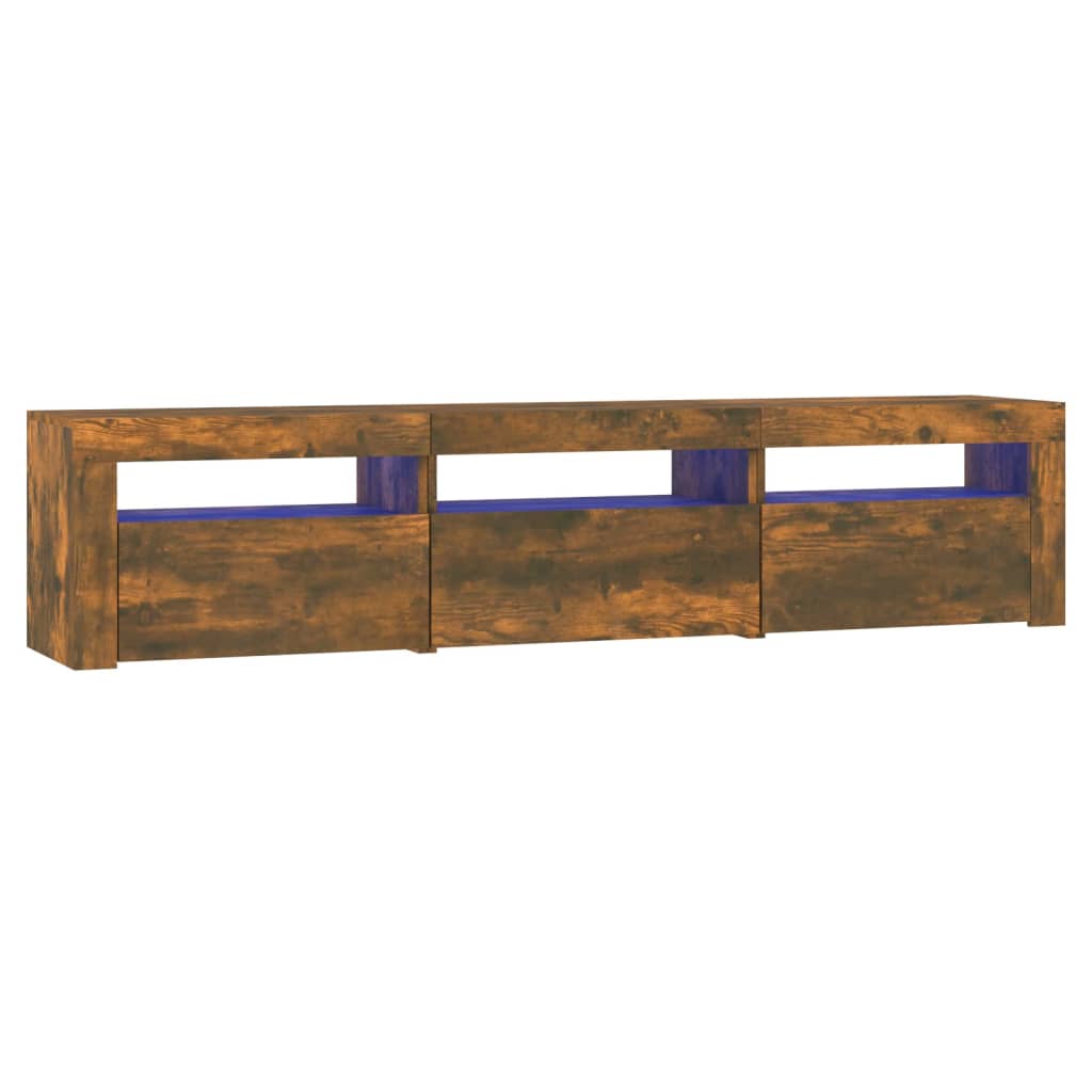 vidaXL Mueble de TV con luces LED 180x35x40 cm, Mueble de Salon, Mueble TV, Mueble TV salon, Mesa de TV, Mueble tele