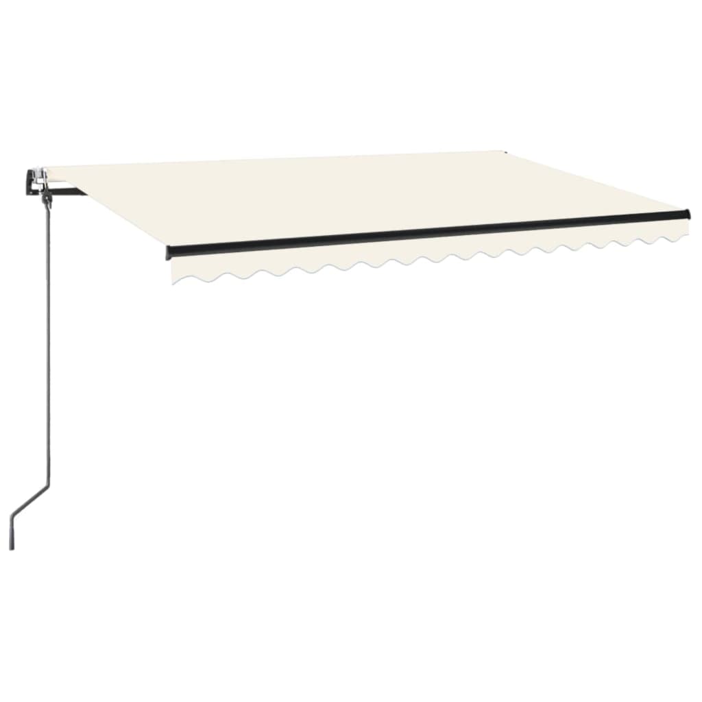 vidaXL Toldo retráctil automático crema 400x350 cm