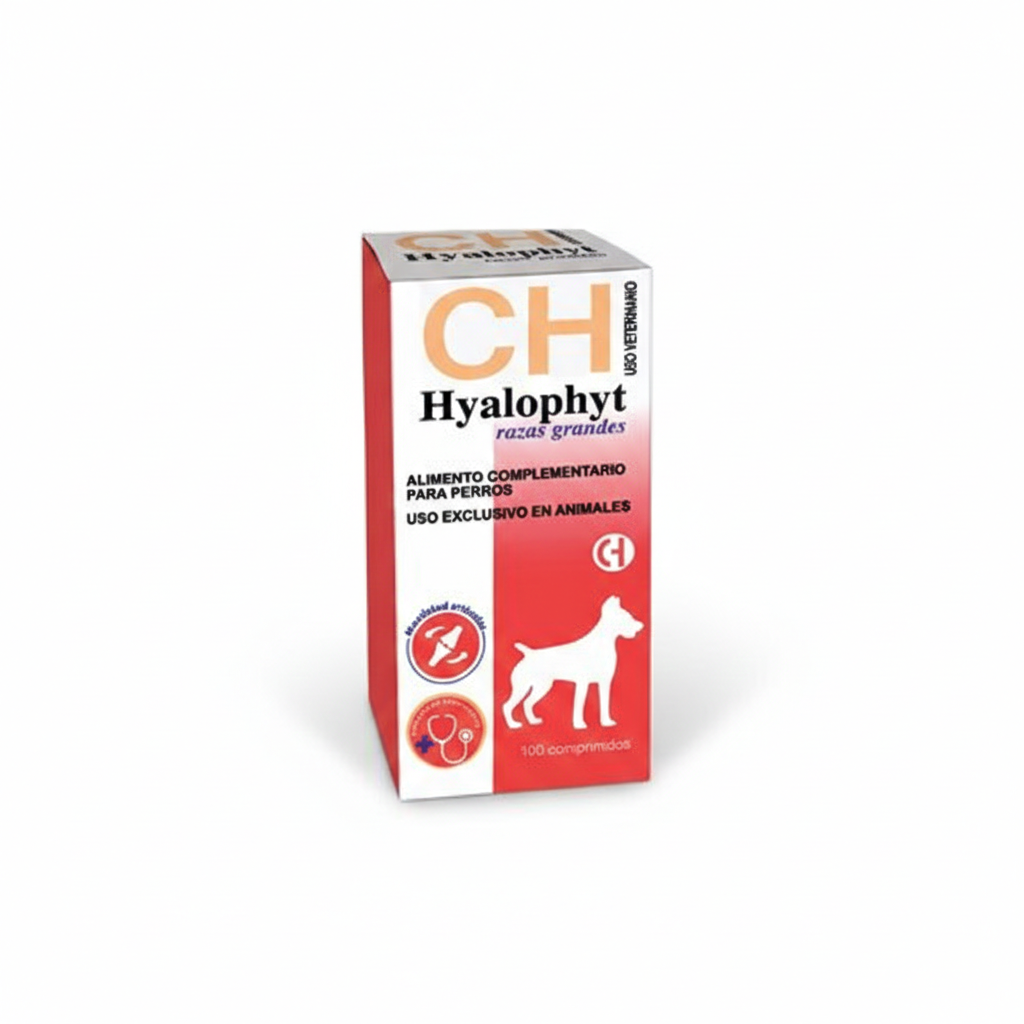 Chemicaliberica  Hyalophyt Razas Grandes 100 Comprimidos - Condroprotector para Perros Movilidad Articular para Razas Grandes