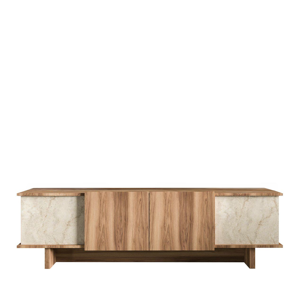 Habitat y Jardin - Soporte de TV de madera "Diana" 180 x 33 x 50 cm - Travertino
